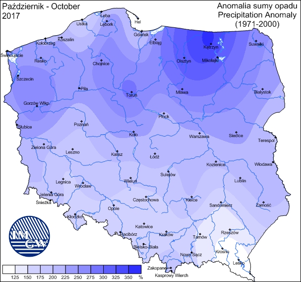 Temperatura I Opady W Pazdzierniku 2017 Roku Pawel Lenart